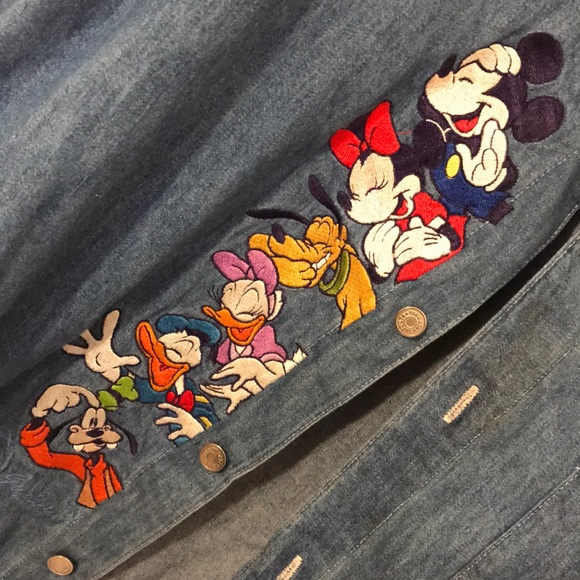 1992 Disney Denim Button Down XL Vintage - Picture 2 of 4